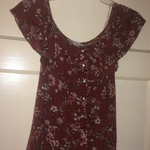 VERY cute floral off the shoulder/ on top